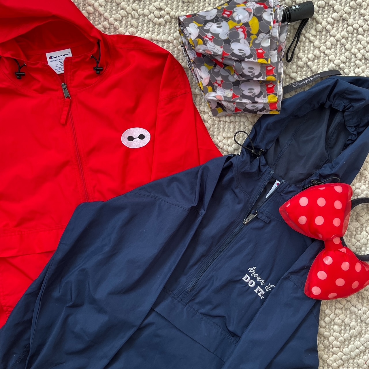 Disney Rain Jacket Embroidered Polka Dot Pixie Shop