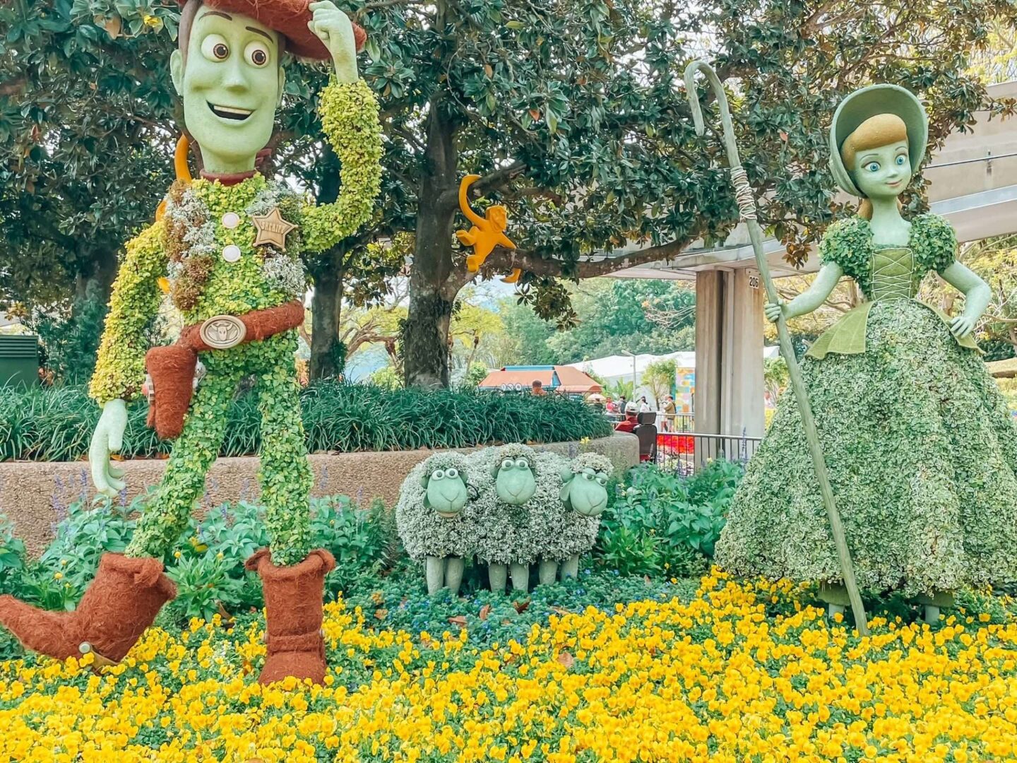 Disney World Flower and Garden Woody and Bo Peep