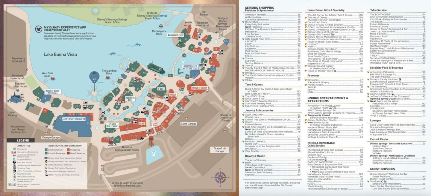 Disney Springs Map