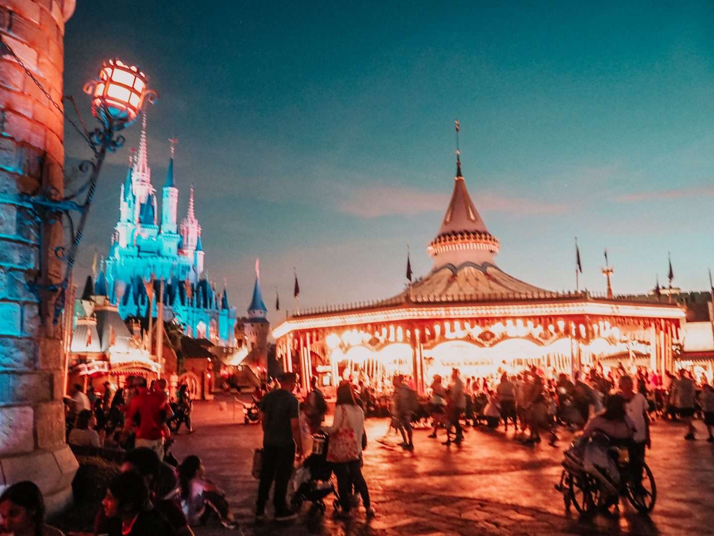 Carousel at Disney World at Night